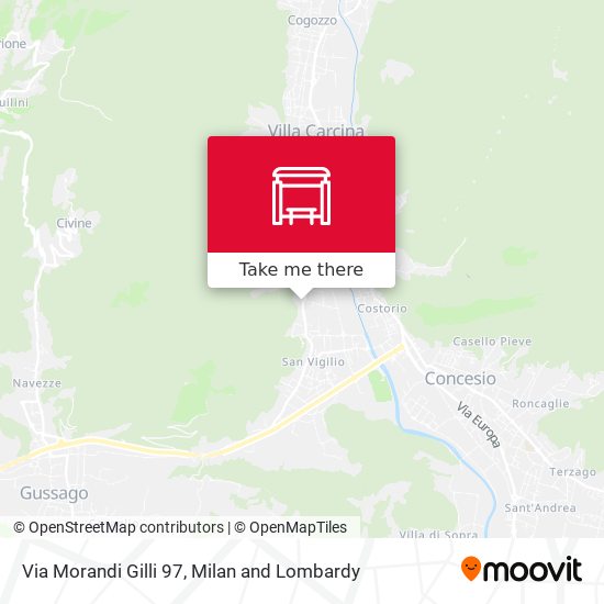 Via Morandi Gilli 97 map