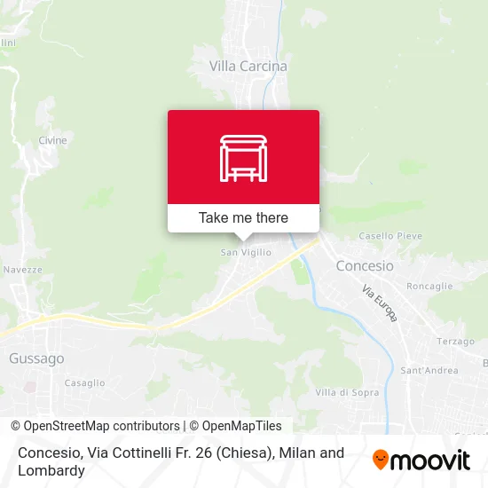 Concesio, Cottinelli Street Nr. 26 (Church) map