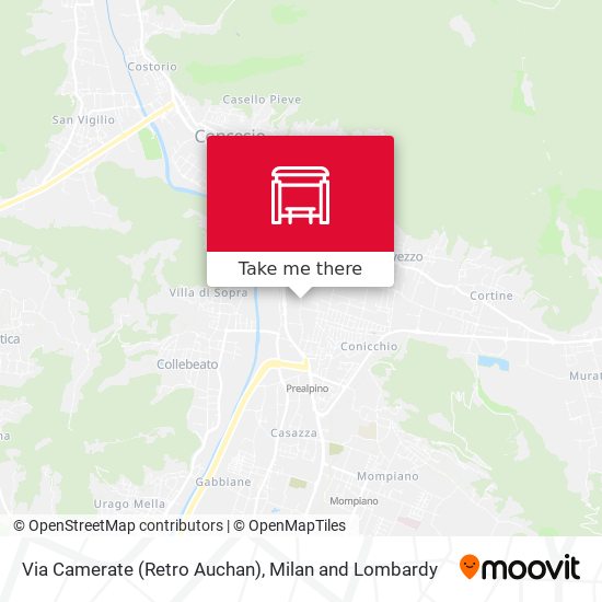 Via Camerate (Retro Auchan) map