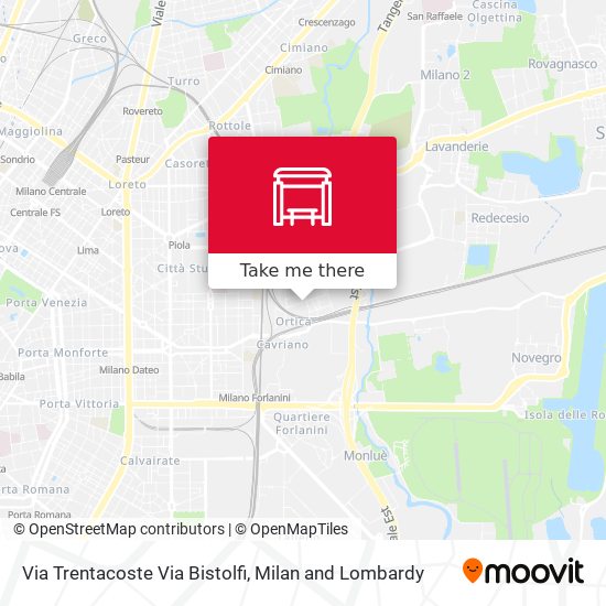 Via Trentacoste Via Bistolfi map