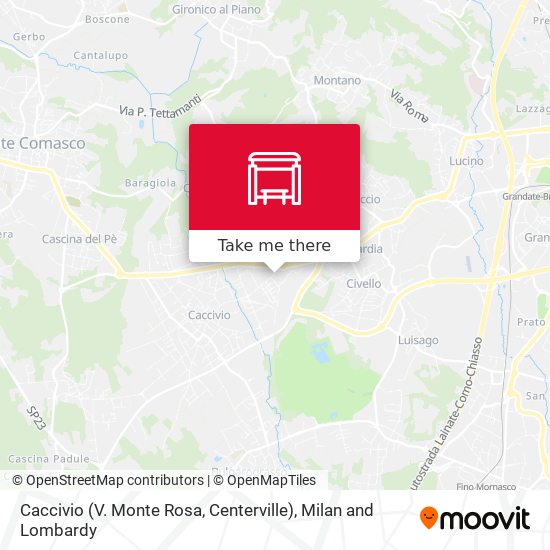 Caccivio (V. Monte Rosa, Centerville) map