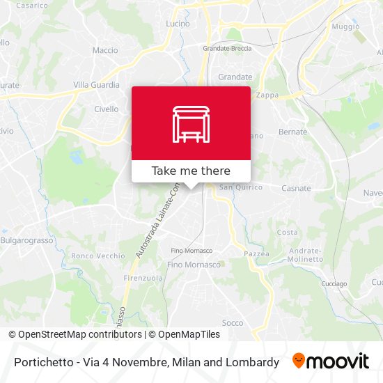 Portichetto - Via 4 Novembre map