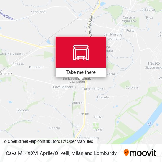 Cava M. - XXVI Aprile/Olivelli map