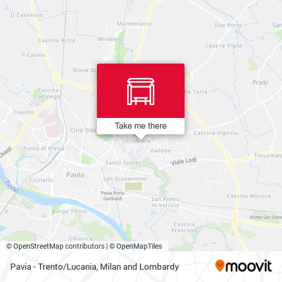 Pavia - Trento/Lucania map