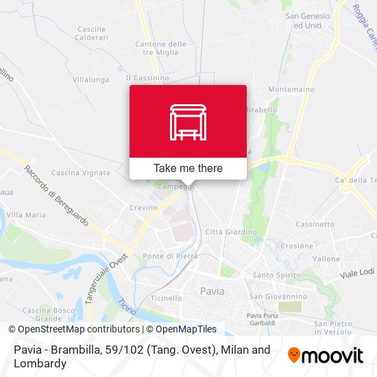 Pavia - Brambilla, 59 / 102 (Tang. Ovest) map