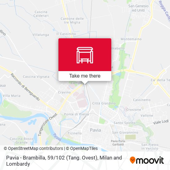 Pavia - Brambilla, 59 / 102 (Tang. Ovest) map