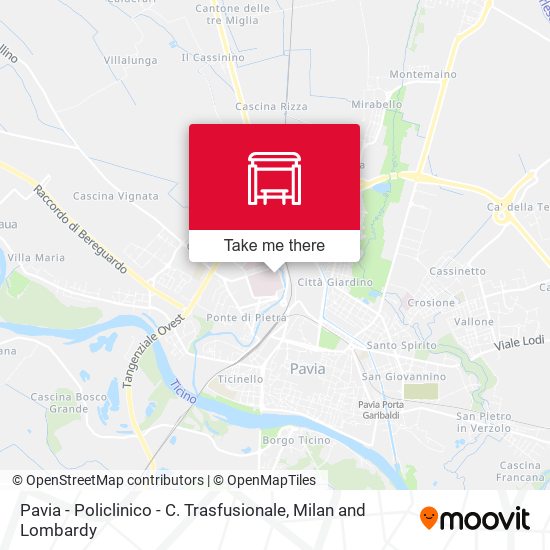 Pavia - Policlinico - C. Trasfusionale map