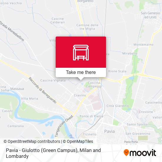 Pavia - Giulotto (Green Campus) map