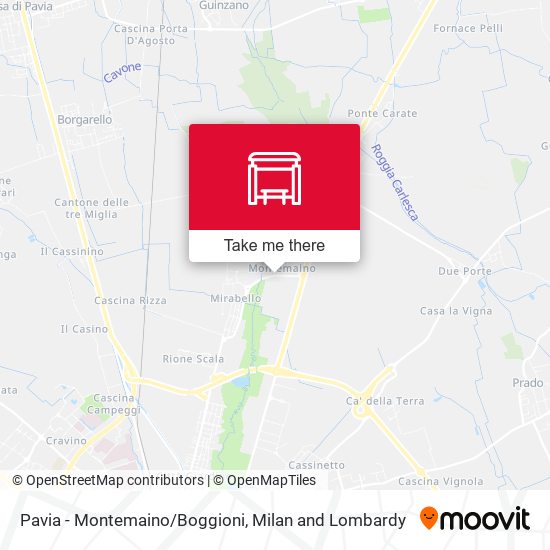 Pavia - Montemaino/Boggioni map