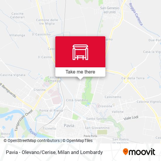 Pavia - Olevano/Cerise map