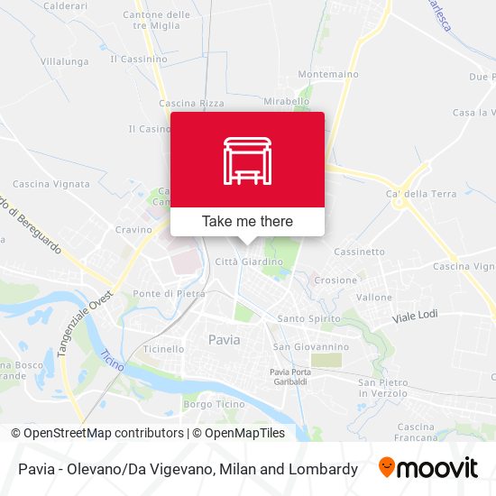 Pavia - Olevano/Da Vigevano map