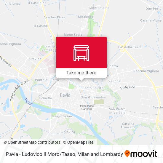 Pavia - Ludovico Il Moro/Tasso map