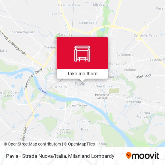 Pavia - Strada Nuova/Italia map