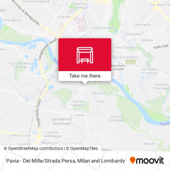 Pavia - Dei Mille/Strada Persa map