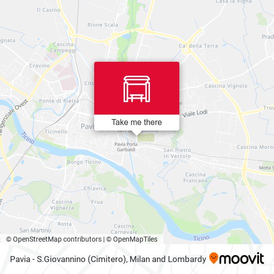 Pavia - S.Giovannino (Cimitero) map