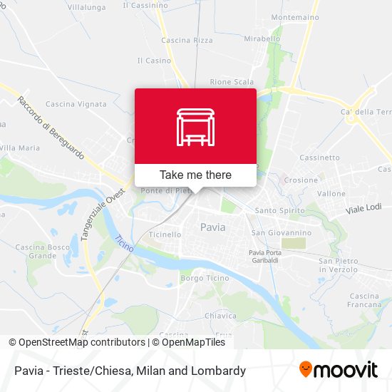 Pavia - Trieste/Chiesa map