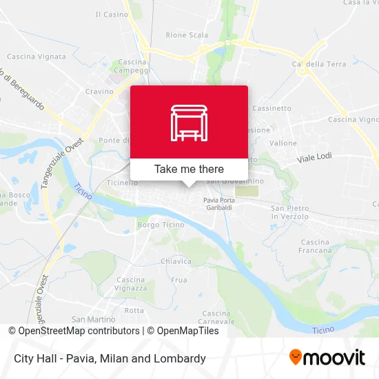 City Hall - Pavia map