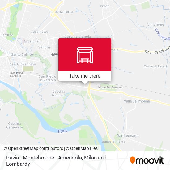 Pavia - Montebolone - Amendola map