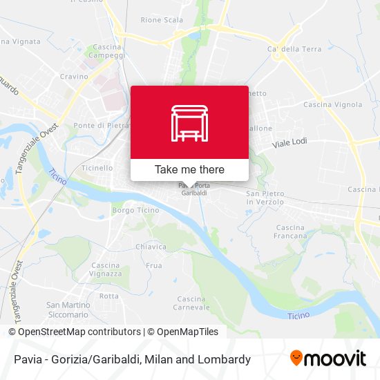 Pavia - Gorizia/Garibaldi map