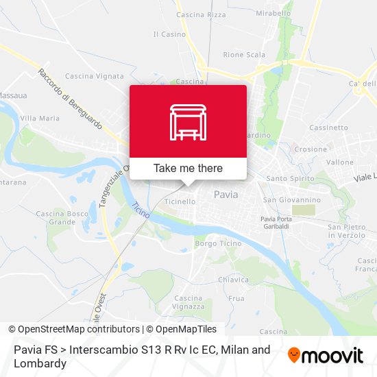 Pavia FS > Interscambio S13 R Rv Ic EC map