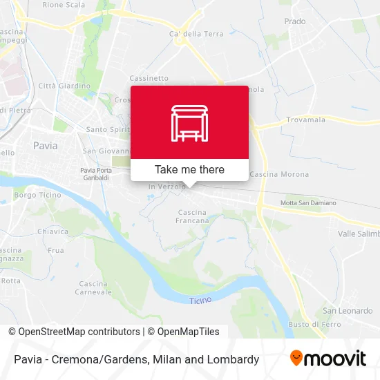 Pavia - Cremona/Gardens map