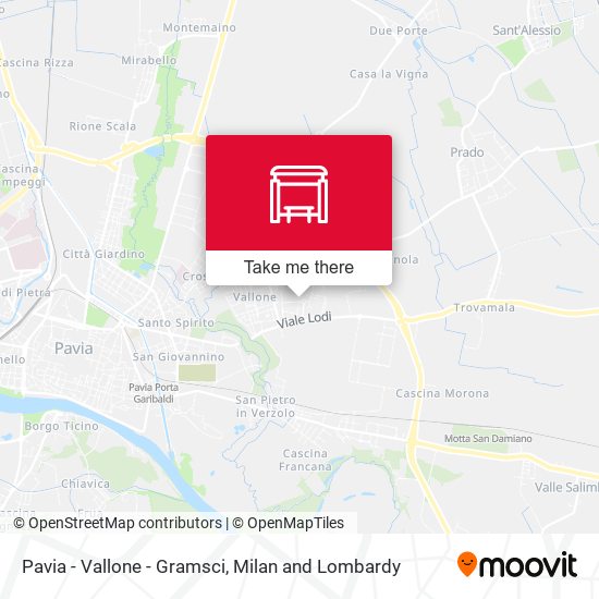 Pavia - Vallone - Gramsci map