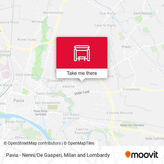 Pavia - Nenni/De Gasperi map