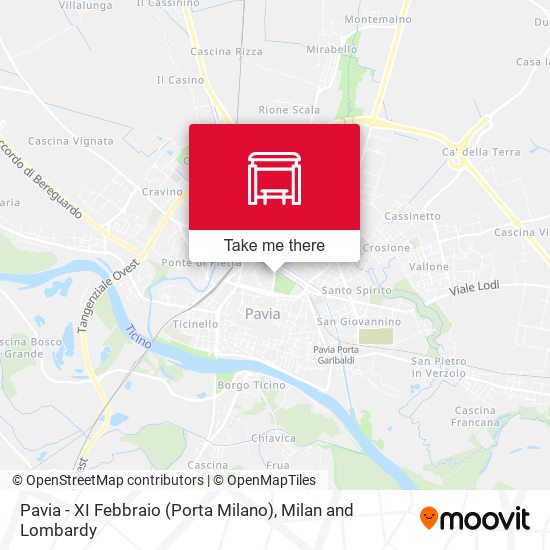 Pavia - XI Febbraio (Porta Milano) map