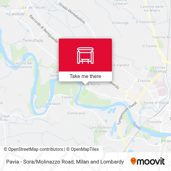 Pavia - Sora/Molinazzo Road map
