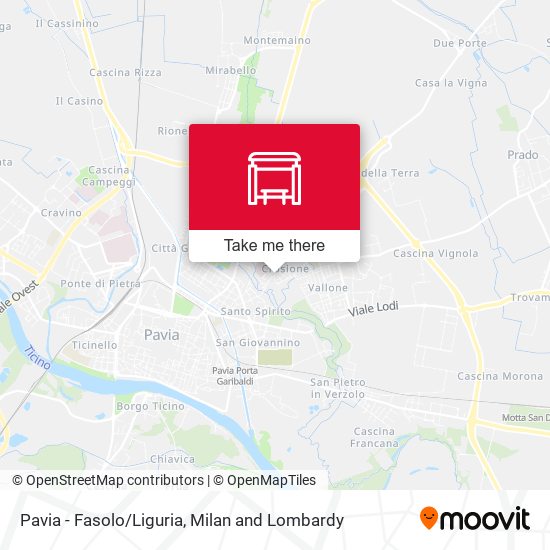 Pavia - Fasolo/Liguria map