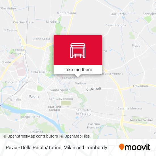 Pavia - Della Paiola/Torino map