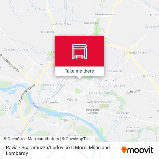 Pavia - Scaramuzza / Ludovico Il Moro map