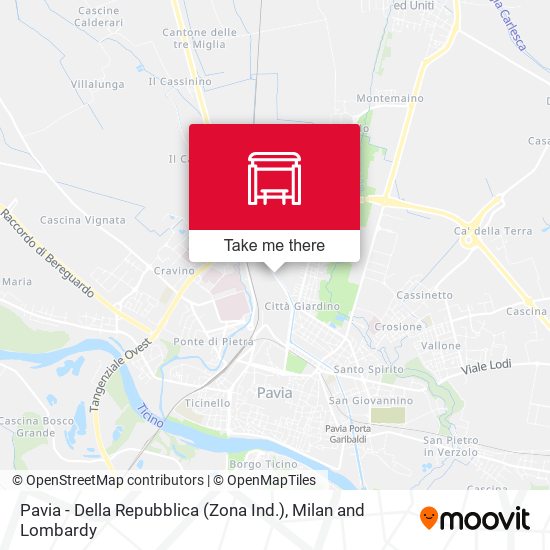 Pavia - Della Repubblica (Zona Ind.) map