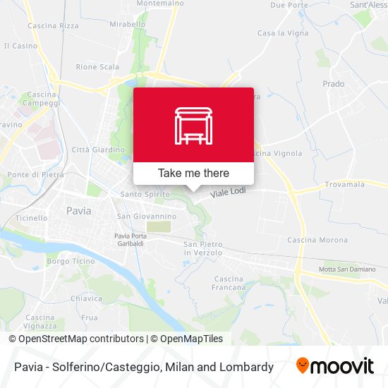 Pavia - Solferino/Casteggio map