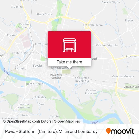 Pavia - Stafforini (Cimitero) map
