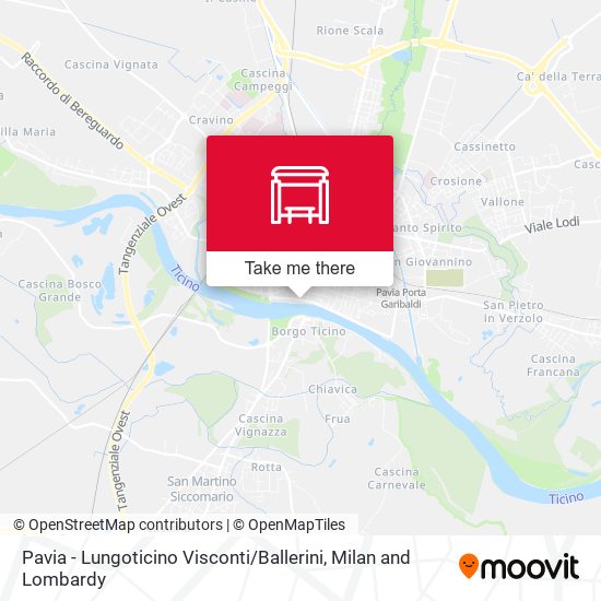 Pavia - Lungoticino Visconti / Ballerini map
