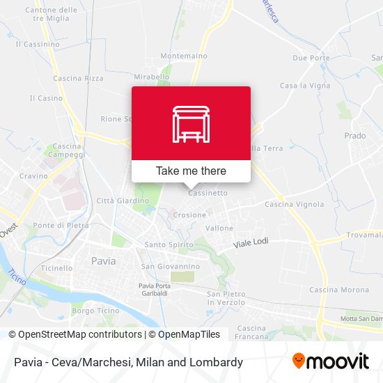 Pavia - Ceva/Marchesi map