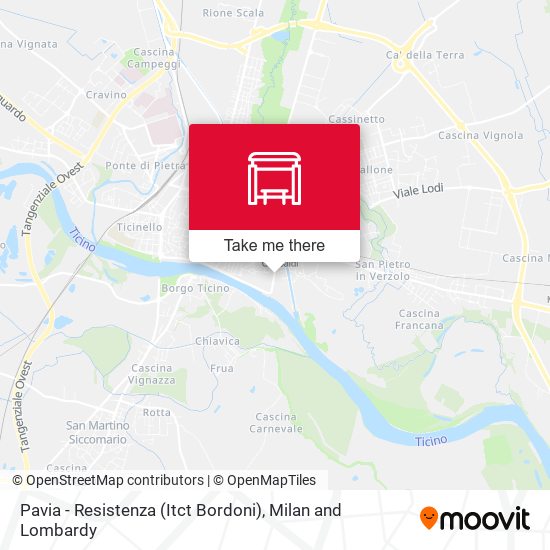 Pavia - Resistenza (Itct Bordoni) map
