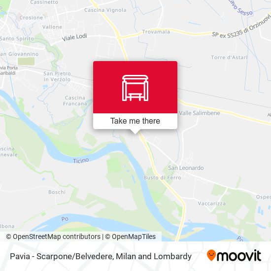 Pavia - Scarpone/Belvedere map