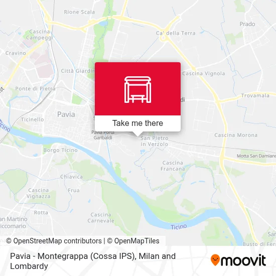 Pavia - Montegrappa (Cossa IPS) map