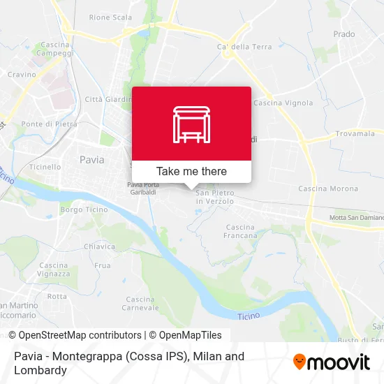 Pavia - Montegrappa (Cossa IPS) map