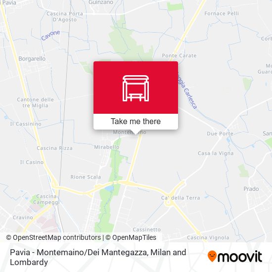 Pavia - Montemaino / Dei Mantegazza map