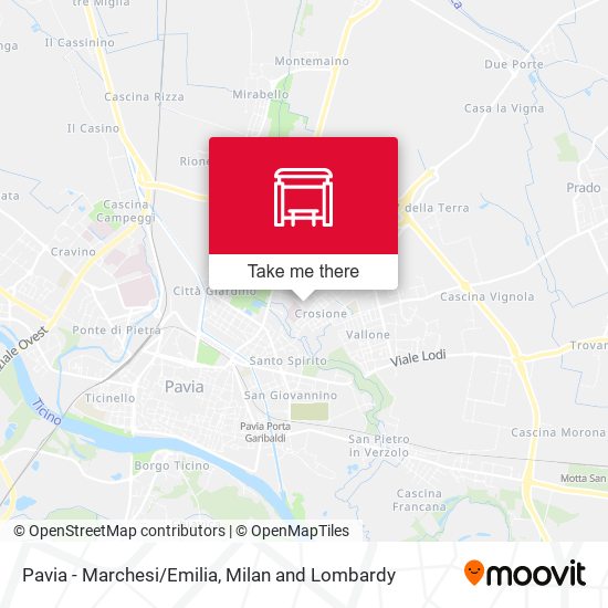 Pavia - Marchesi/Emilia map