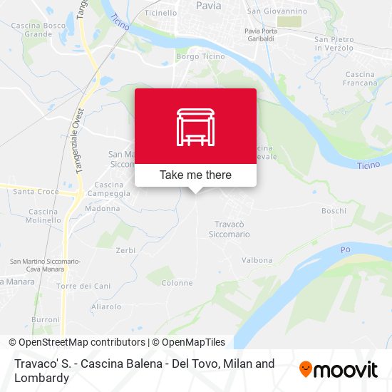 Travaco' S. - Cascina Balena - Del Tovo map