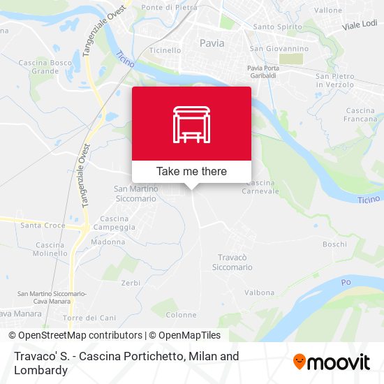 Travaco' S. - Cascina Portichetto map