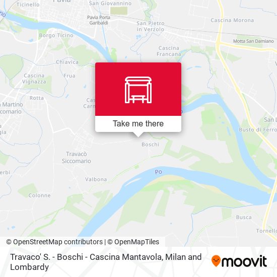 Travaco' S. - Boschi - Cascina Mantavola map