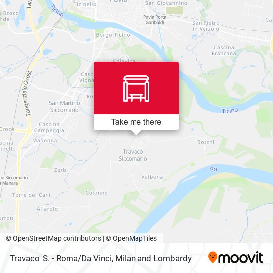 Travaco' S. - Roma/Da Vinci map