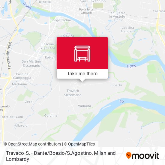 Travaco' S. - Dante / Boezio / S.Agostino map