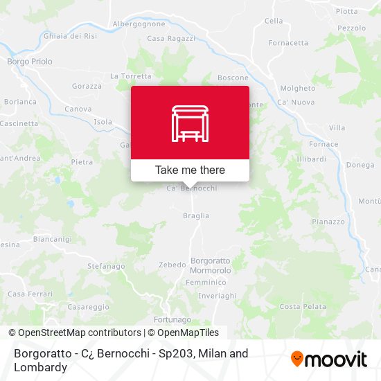 Borgoratto - C¿ Bernocchi - Sp203 map