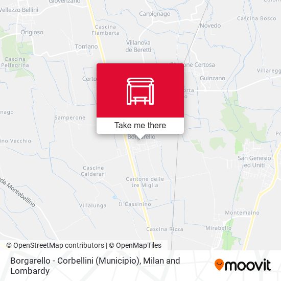 Borgarello - Corbellini (Municipio) map